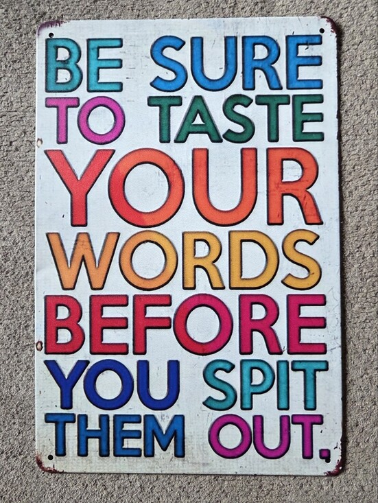 Source Unknown Other - Source Unknown Colorful Typography Wall Sign - Blue Green Pink Orange Red Yellow